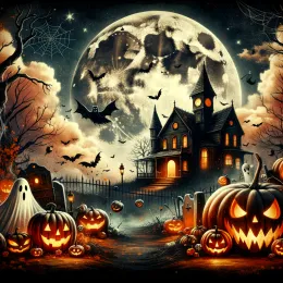 Greeting Card Hechizante Deseos de Halloween: Magia, Misterio y Unión