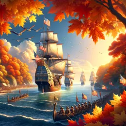 Greeting Card “Embrace Adventure and Discovery This Columbus Day”