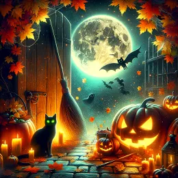 Greeting Card Embrace the Magic of Halloween: Laughter, Wonder, Joy
