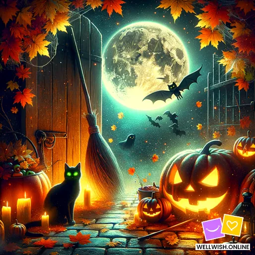 Embrace the Magic of Halloween: Laughter, Wonder, Joy Tarjeta postal Embrace the Magic of Halloween: Laughter, Wonder, Joy