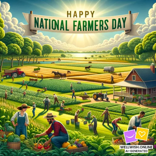 Celebrate National Farmers Day: Honoring Strength & Dedication Greeting Card Celebrate National Farmers Day: Honoring Strength & Dedication