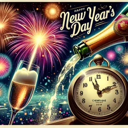 Greeting Card New Year Inspiration: Pursue Your Dreams and Celebrate Joy