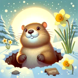 Greeting Card New Beginnings and Inspiration This Groundhog Day