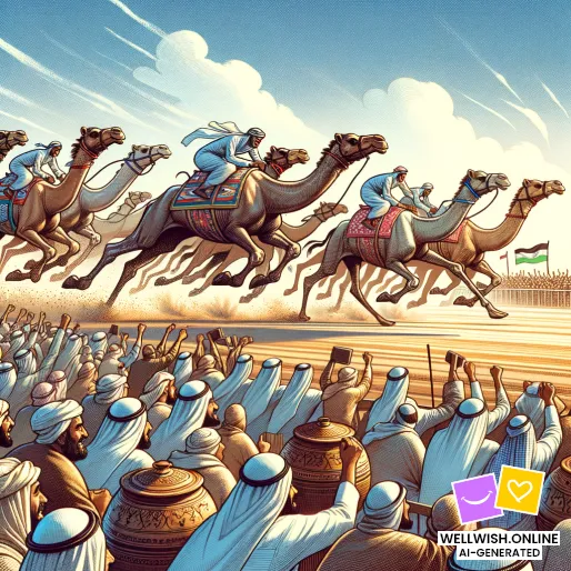 Camel Racing Festival: A Celebration of Joy and Unmatched Spirit Greeting Card Camel Racing Festival: A Celebration of Joy and Unmatched Spirit