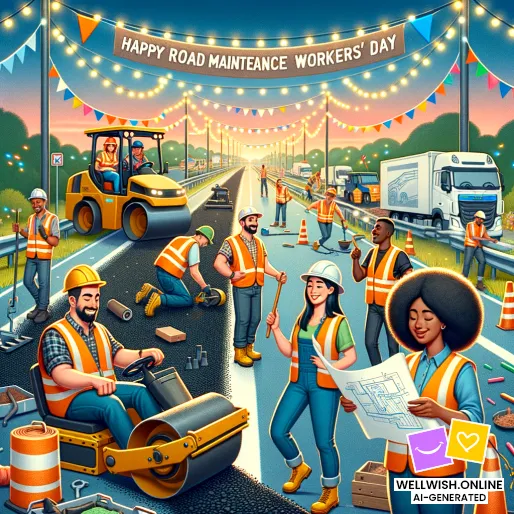 Celebrating Road Builders: Crafting Safe Journeys and Dreams Greeting Card Celebrating Road Builders: Crafting Safe Journeys and Dreams
