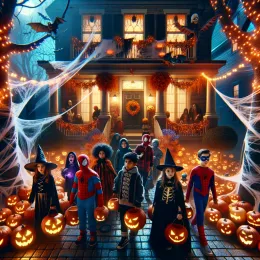 Greeting Card Enchanting Halloween Night: Magic, Mystery, and Cozy Vibes