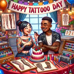Greeting Card Celebrate Tattoo Artist Day: Honoring Creativity and Artistry