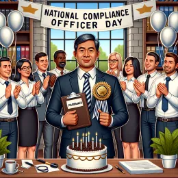 Greeting Card Celebrating National Compliance Officer Day: Integrity Heroes