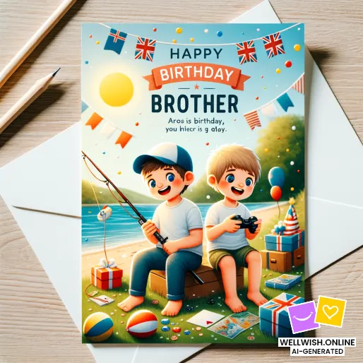 Celebrate Your Brother’s Birthday with Joy and Adventure! Greeting Card Celebrate Your Brother’s Birthday with Joy and Adventure!