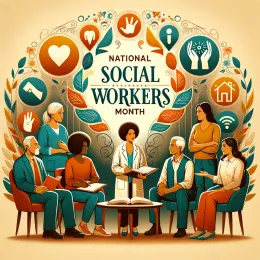 Greeting Card Celebrating Compassion: Honoring Caregivers in March