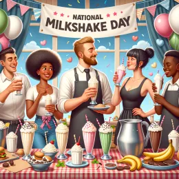 Greeting Card Celebrate National Milkshake Day with Sweet Indulgence