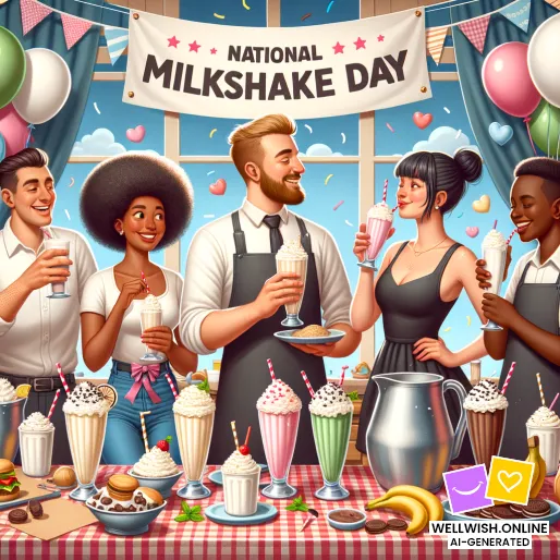 Celebrate National Milkshake Day with Sweet Indulgence Greeting Card Celebrate National Milkshake Day with Sweet Indulgence