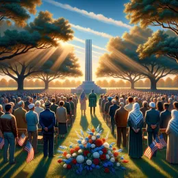 Greeting Card Honoring Courage and Unity: A Day of Remembrance and Hope
