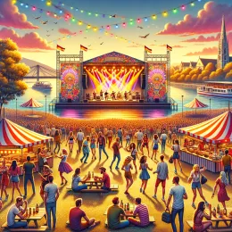 Открытка Почувствуйте магию Donauinselfest: музыка и радость