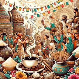 Greeting Card Experience Serenity with Coffee Aromas and Incense Scents