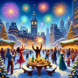 Alegría de Año Nuevo: Abraza Nuevos Comienzos y Aventuras Greeting Card Alegría de Año Nuevo: Abraza Nuevos Comienzos y Aventuras