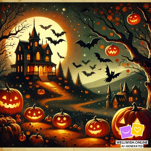Magical Halloween Wishes: Embrace the Spirit of Autumn Greeting Card Magical Halloween Wishes: Embrace the Spirit of Autumn