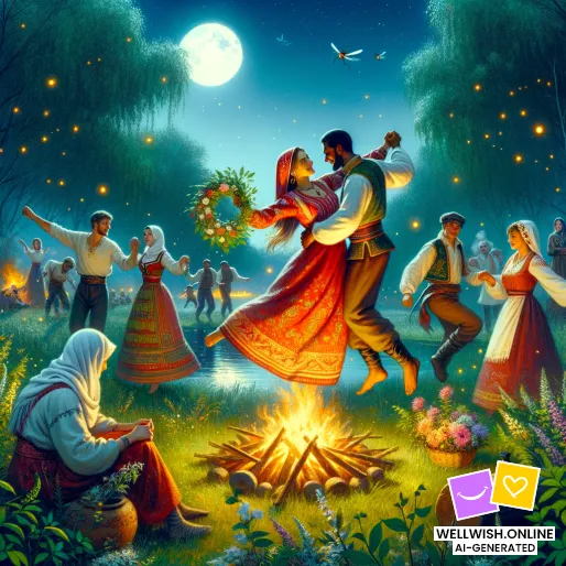 Celebra la Noche de Iván Kupala: Magia, Amistad, Aventura Tarjeta postal Celebra la Noche de Iván Kupala: Magia, Amistad, Aventura