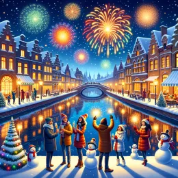 Abraza Nuevas Aventuras y Alegría en el Año Venidero Greeting Card Abraza Nuevas Aventuras y Alegría en el Año Venidero