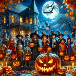Greeting Card Enchanting Halloween Wishes for a Night of Wonder