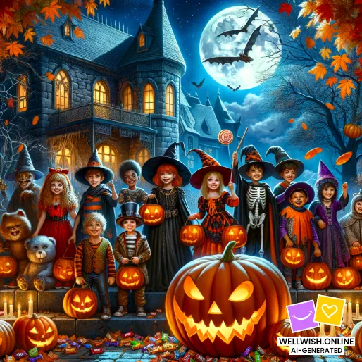 Enchanting Halloween Wishes for a Night of Wonder Greeting Card Enchanting Halloween Wishes for a Night of Wonder