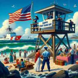 Greeting Card Celebrate Coast Guard Day: Honor Courage and Dedication