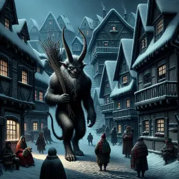 Greeting Card Enchanting Krampus Night: Embrace Magic and Friendship