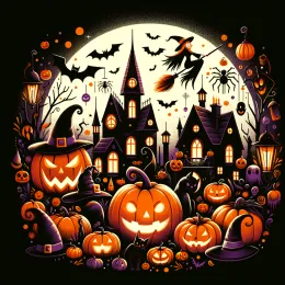 Greeting Card Magical Halloween Night: Inspiration and Joy in Every Moment