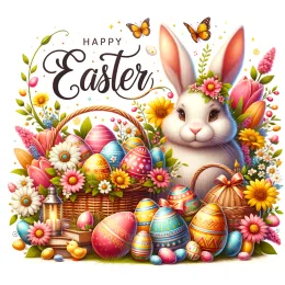 Greeting Card Easter: Joy and Serenity on a Spring Day