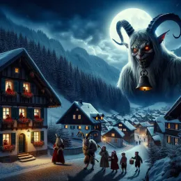 Celebra la Noche de Krampus: Tradiciones Encantadoras y Calidez Greeting Card Celebra la Noche de Krampus: Tradiciones Encantadoras y Calidez