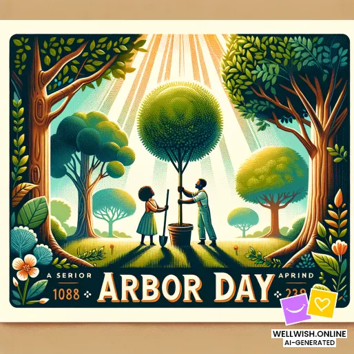 Celebrate Arbor Day: Embrace Nature’s Towering Giants Greeting Card Celebrate Arbor Day: Embrace Nature’s Towering Giants