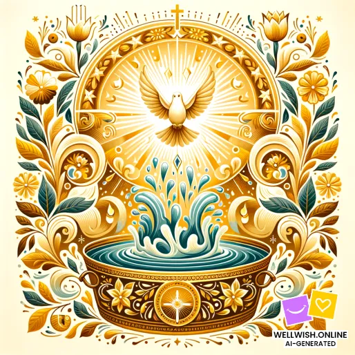 Greeting Card The Joyful Celebration of Baptism: Inspiration, Purity, and Harmony