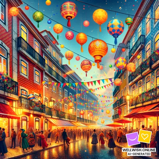 Experience the Magic of Lisbon Festivals: Love & Joy Greeting Card Experience the Magic of Lisbon Festivals: Love & Joy
