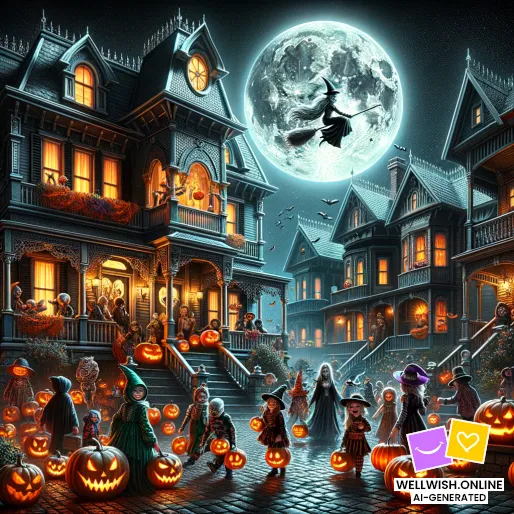 Enchanting Halloween Wishes: Joy, Magic, and Warmth Greeting Card Enchanting Halloween Wishes: Joy, Magic, and Warmth