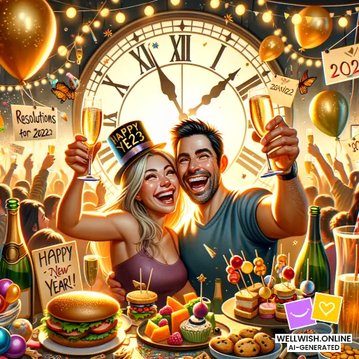 New Year Wishes: Craft Your Masterpiece of Joy and Discovery Greeting Card New Year Wishes: Craft Your Masterpiece of Joy and Discovery