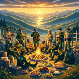 Greeting Card Celebrating the Courage of Border Guards: Protectors of Peace