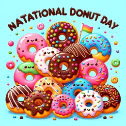Greeting Card Let’s Celebrate National Donut Day with Joy and Sweetness!