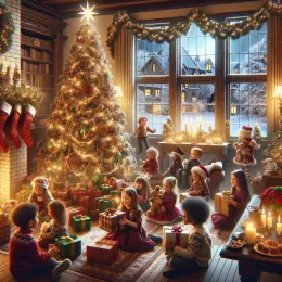 Greeting Card Christmas Day Magic: Warmth, Wonder, and Joy Await