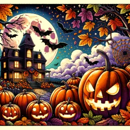 Greeting Card Encantador Halloween: Abraza la Alegría, la Amistad y la Magia