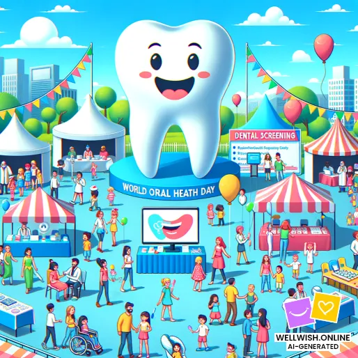 Celebrate World Oral Health Day with Bright Smiles & Joy Greeting Card Celebrate World Oral Health Day with Bright Smiles & Joy