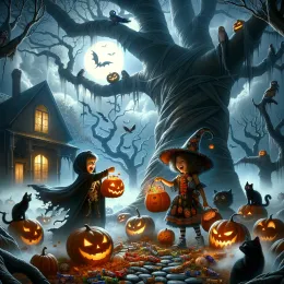 Magia de Halloween: Ilumina la Temporada con Calidez y Maravilla Greeting Card Magia de Halloween: Ilumina la Temporada con Calidez y Maravilla