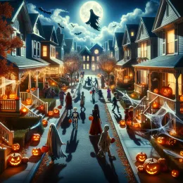Greeting Card “Embrace Halloween Magic: Costumes, Treats, and Joy”