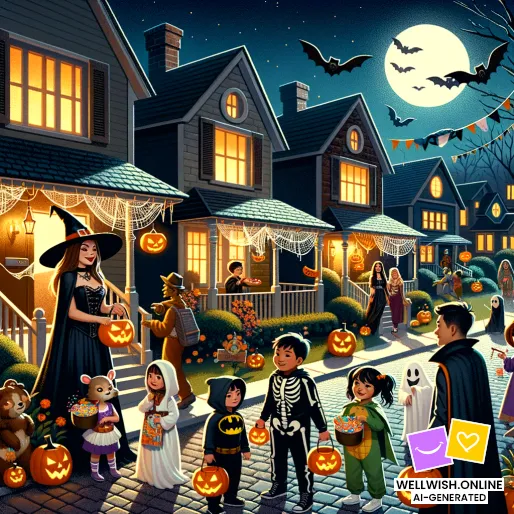 Magical Halloween Night: Embrace Autumn’s Enchantment Greeting Card Magical Halloween Night: Embrace Autumn’s Enchantment