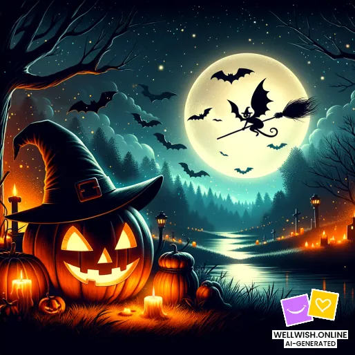 October Magic: Embrace the Enchanting Night of Halloween Greeting Card October Magic: Embrace the Enchanting Night of Halloween