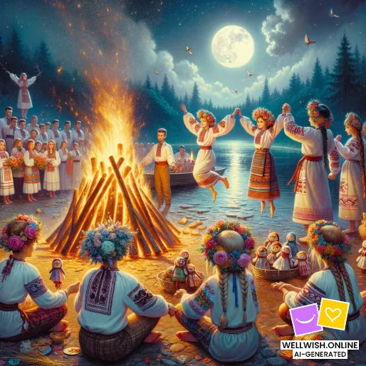Experimenta la magia y la alegría en la Noche de Ivana Kupala. Tarjeta postal Experimenta la magia y la alegría en la Noche de Ivana Kupala.