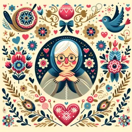 Greeting Card Cozy and Warm Grandma’s Hugs: Inspiration for the Day
