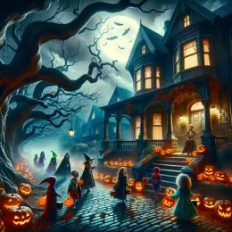 Greeting Card Enchanting Halloween: Adventure, Magic, and Friendship