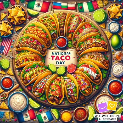 Celebrate National Taco Day with Flavor and Fun! Greeting Card Celebrate National Taco Day with Flavor and Fun!