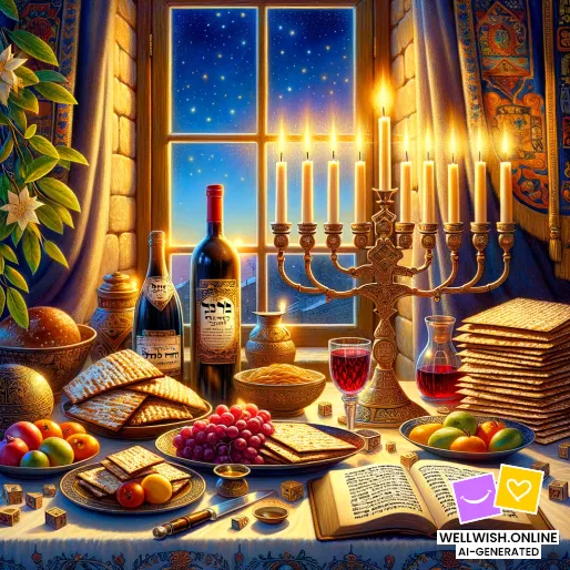 Pesach Blessings: Liberation, Tradition, and New Beginnings Greeting Card Pesach Blessings: Liberation, Tradition, and New Beginnings