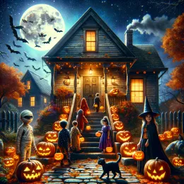 Зачаровуючий Геловін: Відчуйте Магію та Таємничість Цього Сезону Листівка Зачаровуючий Геловін: Відчуйте Магію та Таємничість Цього Сезону